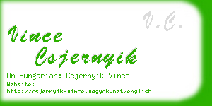 vince csjernyik business card